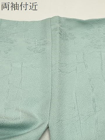 平和屋着物●上質な色無地　草木地紋　千草鼠色　正絹　逸品　CABI0461gh