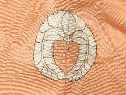 平和屋着物●上質な色無地　吉祥地紋　纁色　正絹　逸品　未使用　CABI0462gh