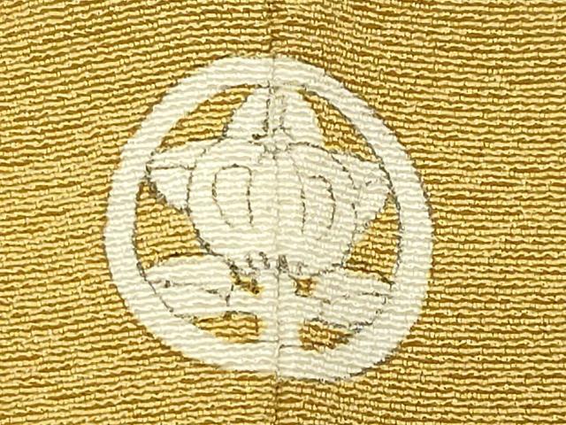 平和屋着物●上質な色無地　芥子色　正絹　逸品　未使用　CABI0466gh