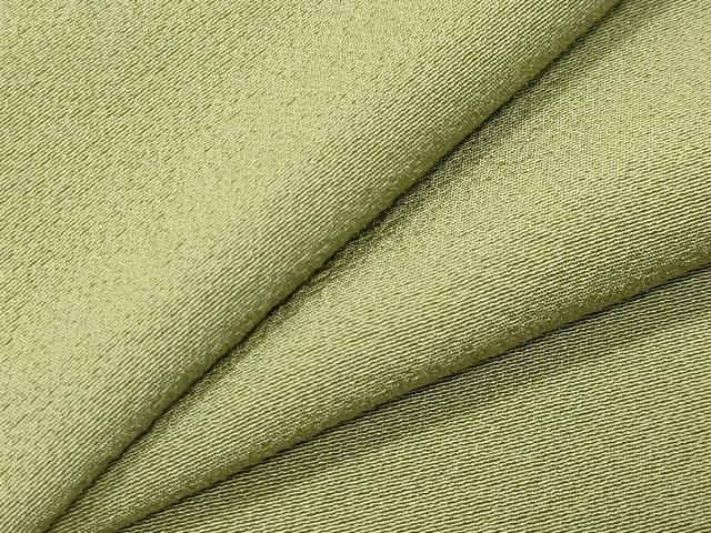 平和屋着物●上質な色無地　抹茶色　正絹　逸品　CABI0467gh