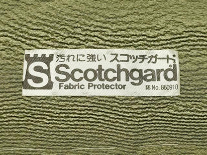 平和屋着物●上質な色無地　抹茶色　正絹　逸品　CABI0467gh