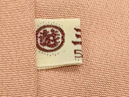 平和屋着物●上質な色無地　杏色　三越扱い　証紙付き　正絹　逸品　CABI0470gh