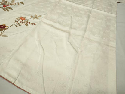 平和屋着物●訪問着　駒刺繍　流水橘花文　金彩　正絹　逸品　CABI0479gh