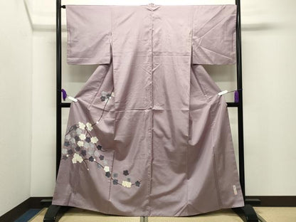平和屋着物●中国三大刺繍　相良刺繍　本場大島紬　訪問着　作家物　枝梅文　正絹　逸品　CABI0480gh