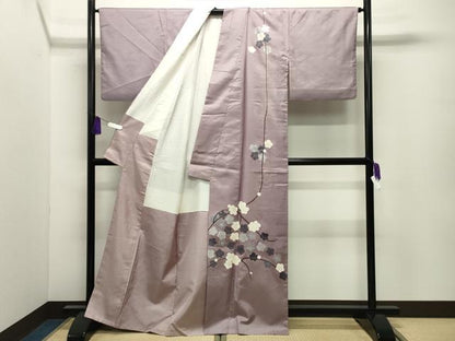 平和屋着物●中国三大刺繍　相良刺繍　本場大島紬　訪問着　作家物　枝梅文　正絹　逸品　CABI0480gh