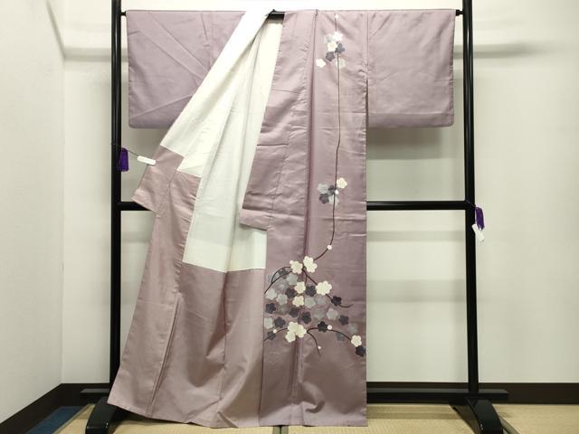 平和屋着物●中国三大刺繍　相良刺繍　本場大島紬　訪問着　作家物　枝梅文　正絹　逸品　CABI0480gh