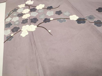 平和屋着物●中国三大刺繍　相良刺繍　本場大島紬　訪問着　作家物　枝梅文　正絹　逸品　CABI0480gh