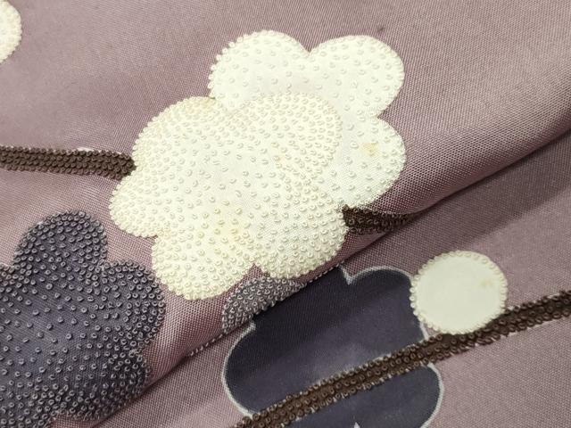 平和屋着物●中国三大刺繍　相良刺繍　本場大島紬　訪問着　作家物　枝梅文　正絹　逸品　CABI0480gh