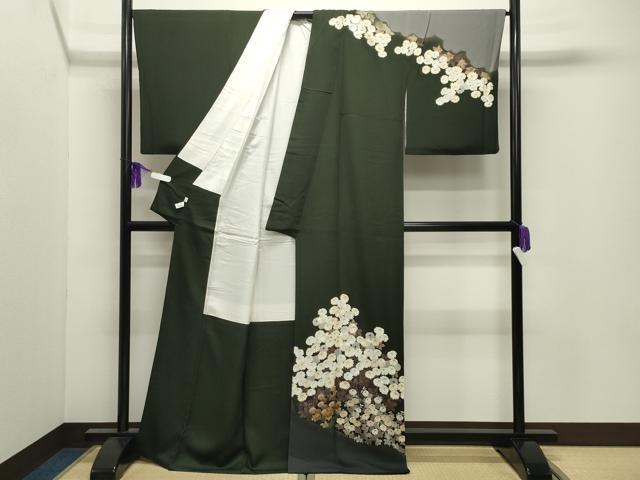 平和屋着物●訪問着　刺繍　菊文　暈し染め　金彩　正絹　逸品　CABI0481gh
