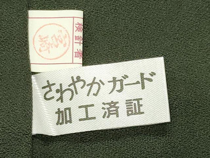 平和屋着物●訪問着　刺繍　菊文　暈し染め　金彩　正絹　逸品　CABI0481gh