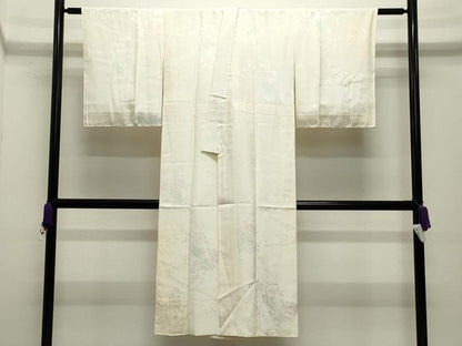 平和屋着物●長襦袢　袷　流水地紙花地紋　暈し染め　正絹　逸品　CABI0484gh