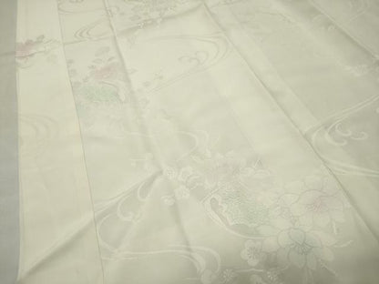 平和屋着物●長襦袢　袷　流水地紙花地紋　暈し染め　正絹　逸品　CABI0484gh