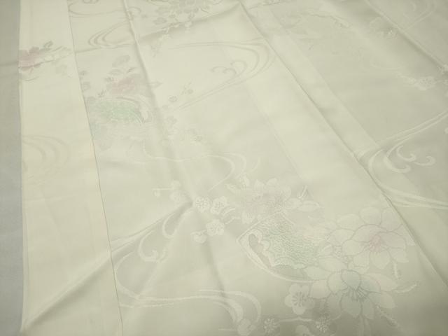 平和屋着物●長襦袢　袷　流水地紙花地紋　暈し染め　正絹　逸品　CABI0484gh