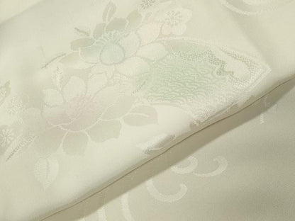 平和屋着物●長襦袢　袷　流水地紙花地紋　暈し染め　正絹　逸品　CABI0484gh
