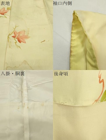 平和屋着物●上質な小紋　地紋起こし　楓文　正絹　逸品　CABI0488gh