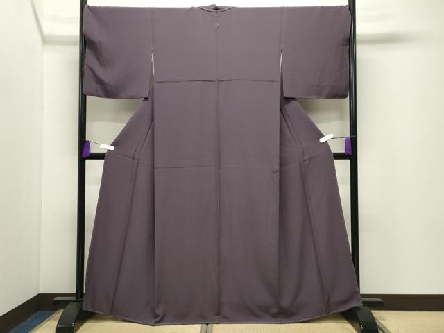 平和屋着物●上質な色無地　葡萄鼠色　正絹　逸品　未使用　CABI0489gh