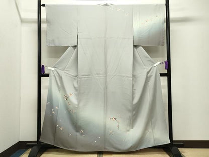 平和屋着物●訪問着　友禅　枝花文　暈し染め　正絹　逸品　未使用　CABI0491gh