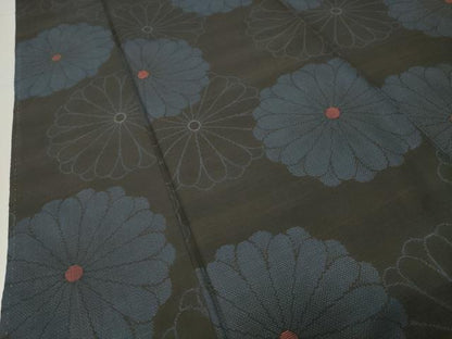 平和屋着物●本場大島紬　9マルキ　舞菊文　正絹　逸品　CABI0496gh