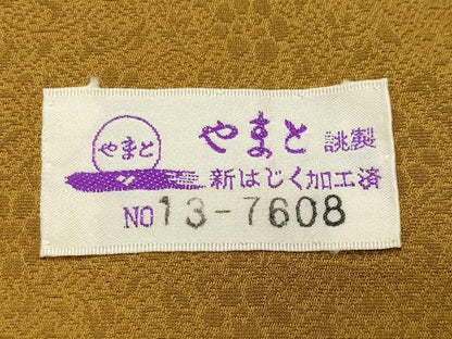 平和屋着物●上質な小紋　舞桜文　金彩　やまと誂製　ロング丈　正絹　逸品　CABI0499gh