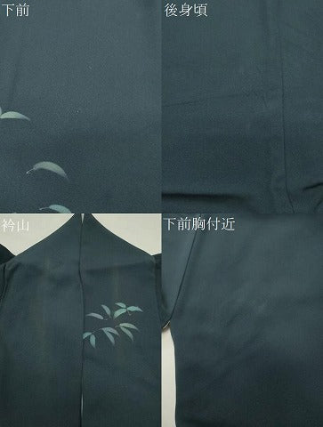 平和屋着物●訪問着　作家物　手描き　刺繍　草花文　暈し染め　金彩　ロング丈　正絹　逸品　CABI0503gh