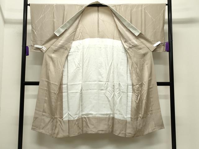 平和屋着物●長襦袢　無双仕立て　色無地　吉祥地紋　白茶色　やまと誂製　正絹　逸品　未使用　CABI0515gh