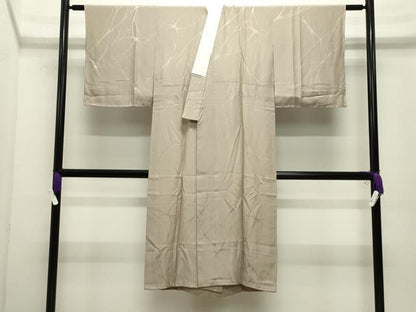 平和屋着物●長襦袢　無双仕立て　色無地　吉祥地紋　白茶色　やまと誂製　正絹　逸品　未使用　CABI0515gh