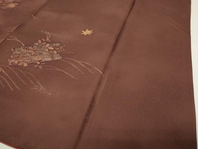 平和屋着物●中国三大刺繍　スワトウ刺繍　相良刺繍　訪問着　花筏　金彩　正絹　逸品　CABI0517gh