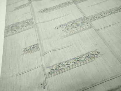 平和屋着物●小千谷紬　100亀甲　鳳凰花唐草文　正絹　逸品　CABI0518gh