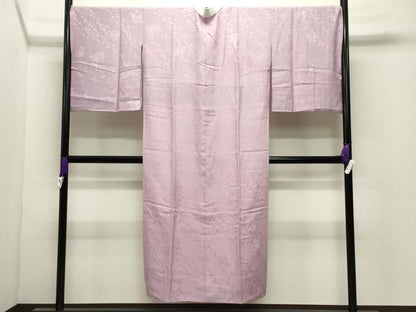 平和屋着物●長襦袢　袷　色無地　雪輪花地紋　石竹色　正絹　逸品　CABI0520gh