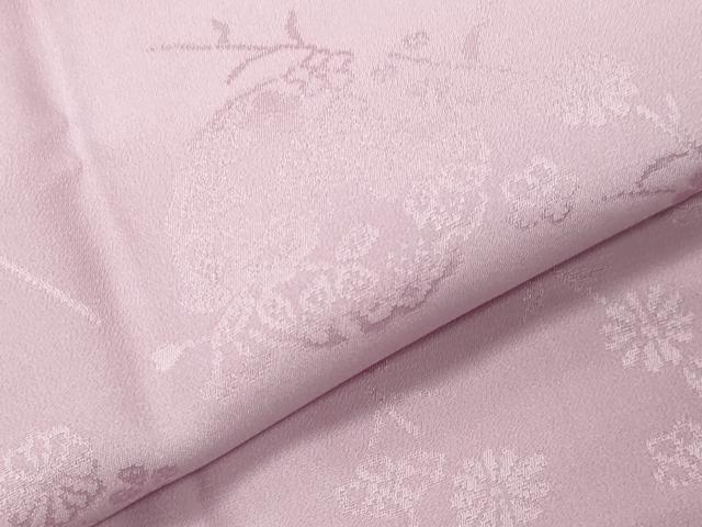 平和屋着物●長襦袢　袷　色無地　雪輪花地紋　石竹色　正絹　逸品　CABI0520gh