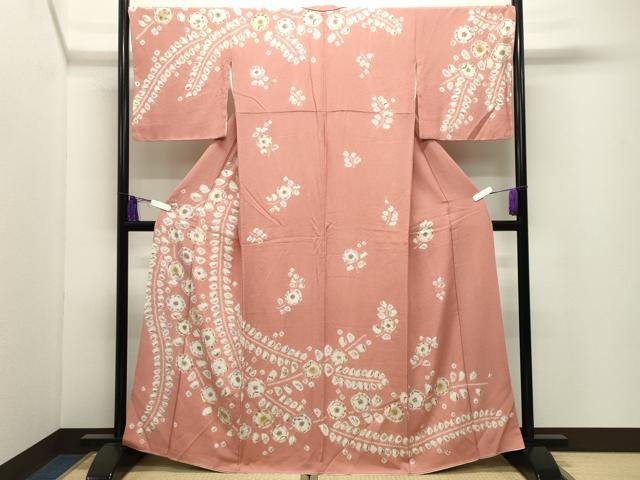 平和屋着物●訪問着　辻が花　絞り　金彩　正絹　逸品　CABI0521gh