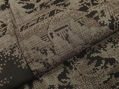 平和屋着物●本場大島紬　9マルキ　風景文　正絹　逸品　未使用　CABI0522gh