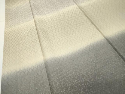 平和屋着物●訪問着　花織　横段文　暈し染め　正絹　逸品　CABI0527gh
