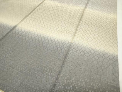 平和屋着物●訪問着　花織　横段文　暈し染め　正絹　逸品　CABI0527gh
