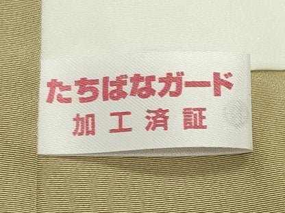 平和屋着物●訪問着　花織　横段文　暈し染め　正絹　逸品　CABI0527gh
