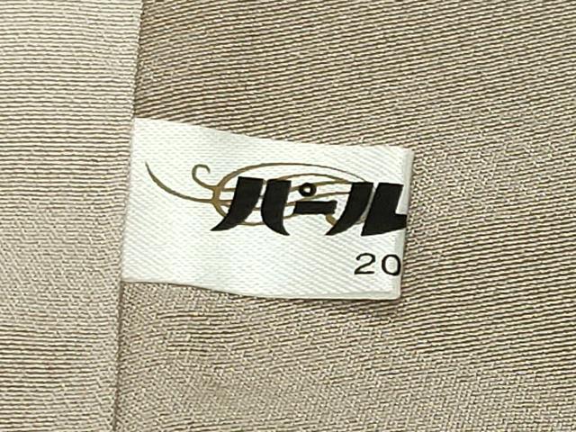 平和屋着物●上質な色無地　花唐草地紋　白橡色　正絹　逸品　CABI0531gh