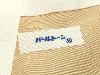 平和屋着物●結城紬　80亀甲　飛び亀甲柄　花唐草文　正絹　逸品　未使用　CABI0534gh