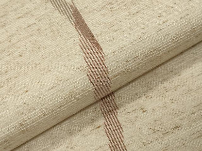 平和屋着物●ぜんまい紬　竹田省三作　よろけ縞　証紙付き　正絹　逸品　未使用　CABI0539gh