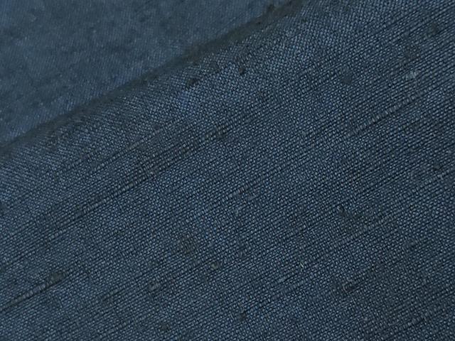 平和屋着物●上質な紬　アンサンブル　色無地　藍色　正絹　逸品　CABI0541gh