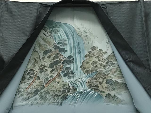 平和屋着物●男性　本場大島紬　アンサンブル　80亀甲　総詰め　平兼秀作　証紙付き　正絹　逸品　CABI0543gh