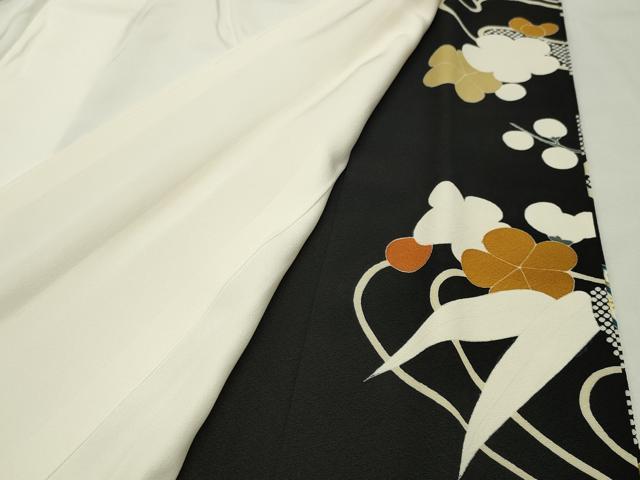 平和屋着物●創業460年・千總　黒留袖　駒刺繍　流水松竹梅文　金彩　正絹　逸品　未使用　CABI0544gh