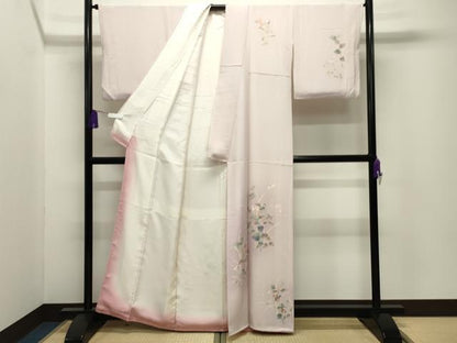 平和屋着物●本加賀友禅作家　和泉衛知　訪問着　草花文　暈し染め　正絹　逸品　CABI0554gh