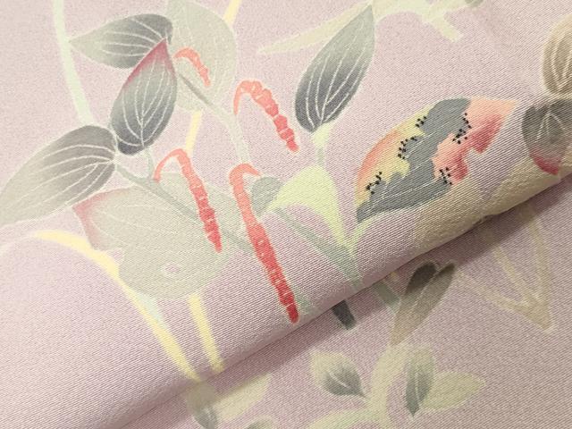 平和屋着物●本加賀友禅作家　和泉衛知　訪問着　草花文　暈し染め　正絹　逸品　CABI0554gh