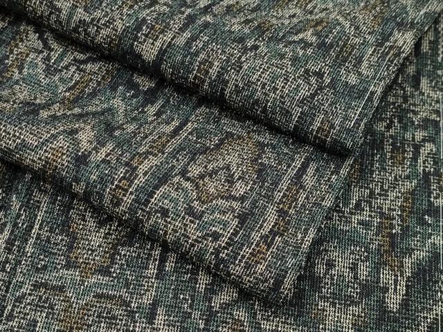 平和屋着物●本塩沢　幾何学文様　正絹　逸品　未使用　CABI0557gh