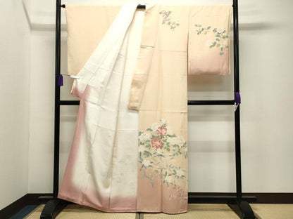 平和屋着物●本加賀友禅作家　談議所栄二　訪問着　枝花文　暈し染め　正絹　逸品　CABI0559gh