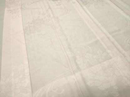 平和屋着物●振袖用長襦袢　無双仕立て　流水地紙花地紋　暈し染め　正絹　逸品　CABI0560gh