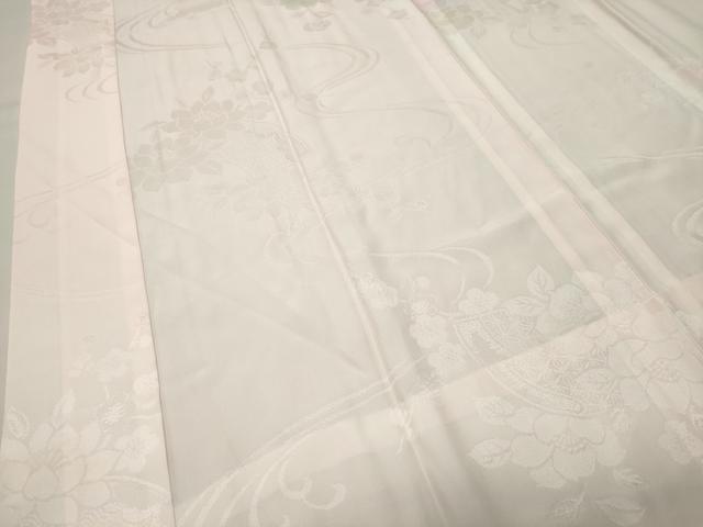 平和屋着物●振袖用長襦袢　無双仕立て　流水地紙花地紋　暈し染め　正絹　逸品　CABI0560gh