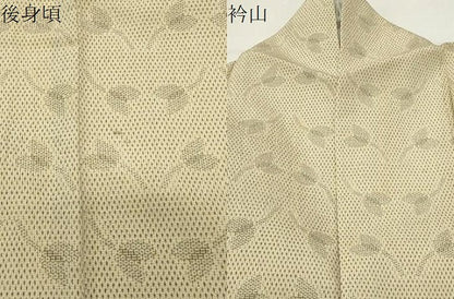 平和屋着物●白鷹お召　110亀甲　舞花文　正絹　逸品　CABI0566gh