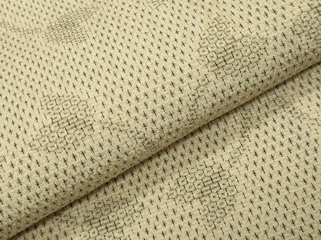 平和屋着物●白鷹お召　110亀甲　舞花文　正絹　逸品　CABI0566gh