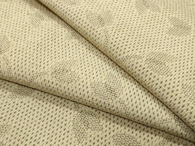 平和屋着物●白鷹お召　110亀甲　舞花文　正絹　逸品　CABI0566gh